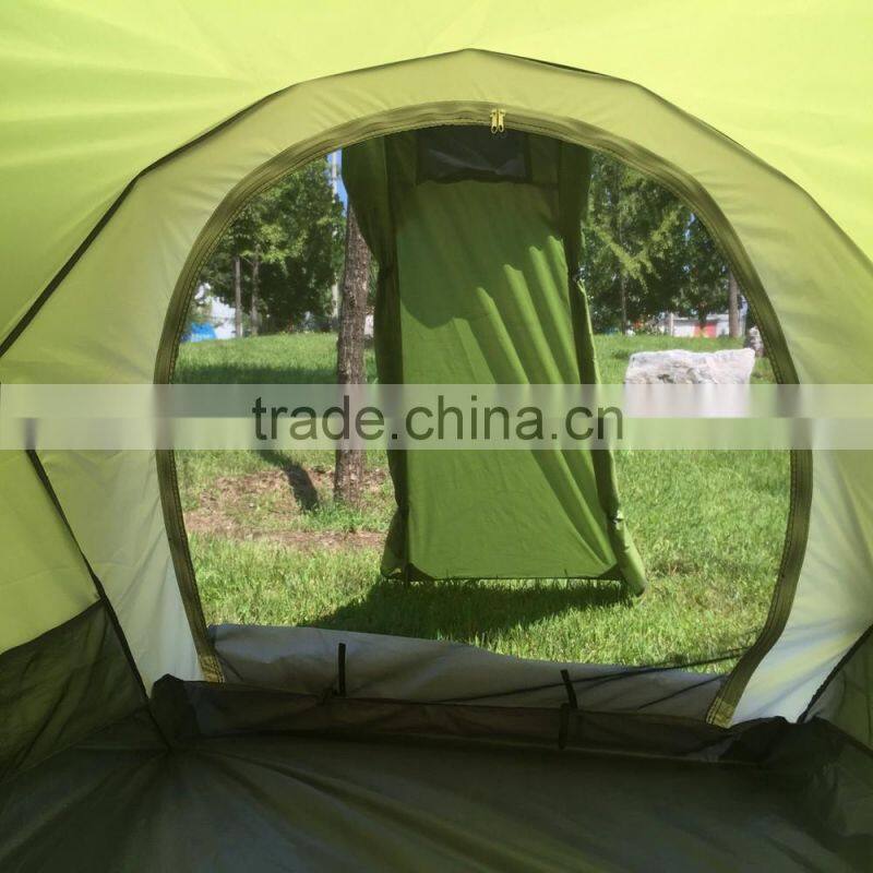 Green color camping tents 2 person waterproof use for 4 season