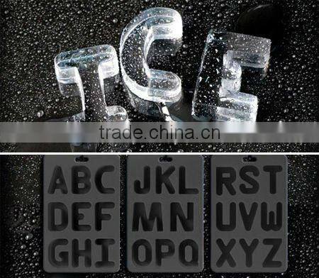 new arrive letter shape silicone ice cube tray