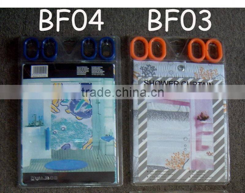 Factoried shower curtain