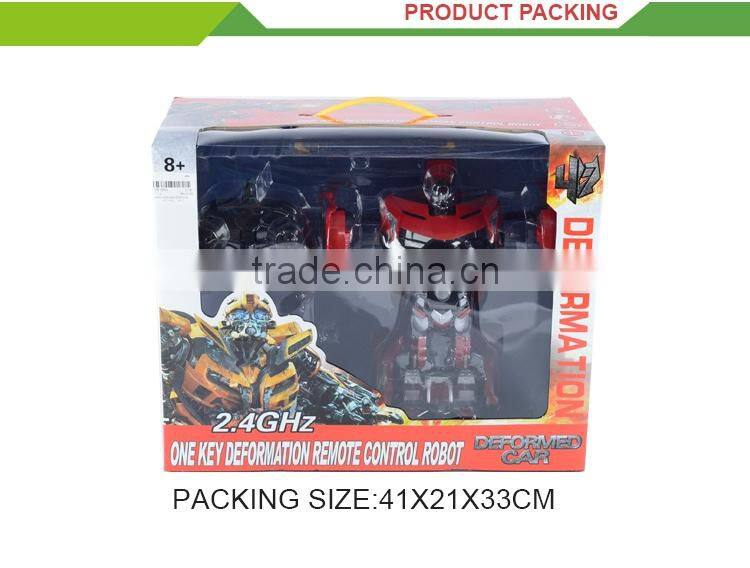 Wholesale 2.4g radio control deformation tin toy robot for children