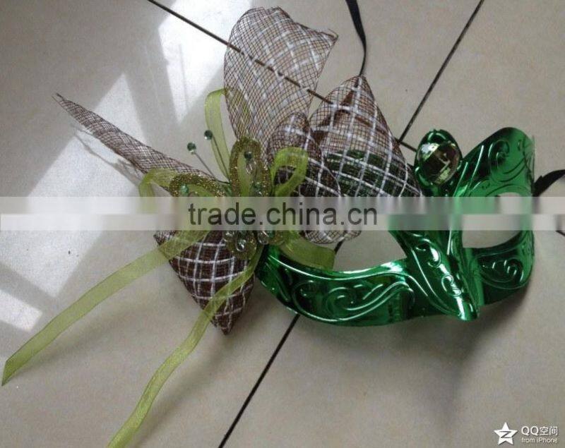 party mask with butterfly folwer decoration accessory