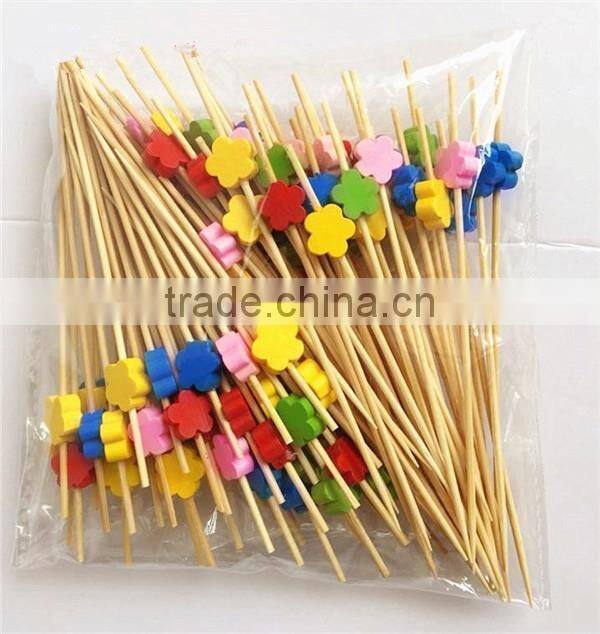 ZHUPING wooden ball beaded bamboo toothpicks fruit pick