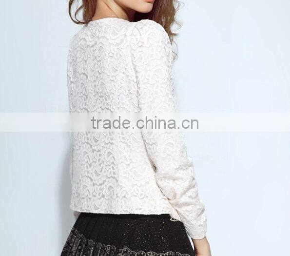 2015 ladies quality beaded coat long sleeve oem wholesale factory fashion woman coat