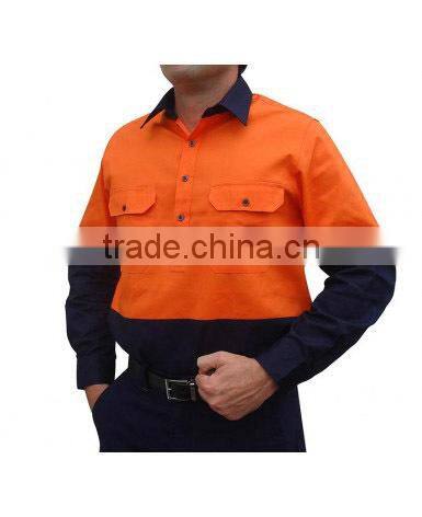 High visibility working uniform breathable reflective safety workwear shirts