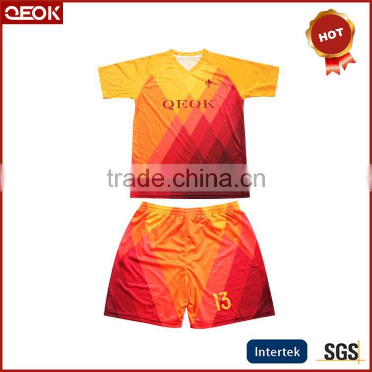 Anti-bacterial sports wear football uniform new design soccer uniform