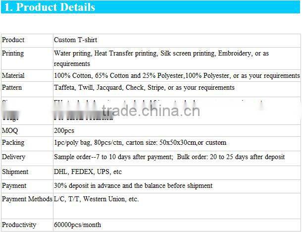 Custom design men's cotton wholesale tagless t shirts slim fit same to Sheldon