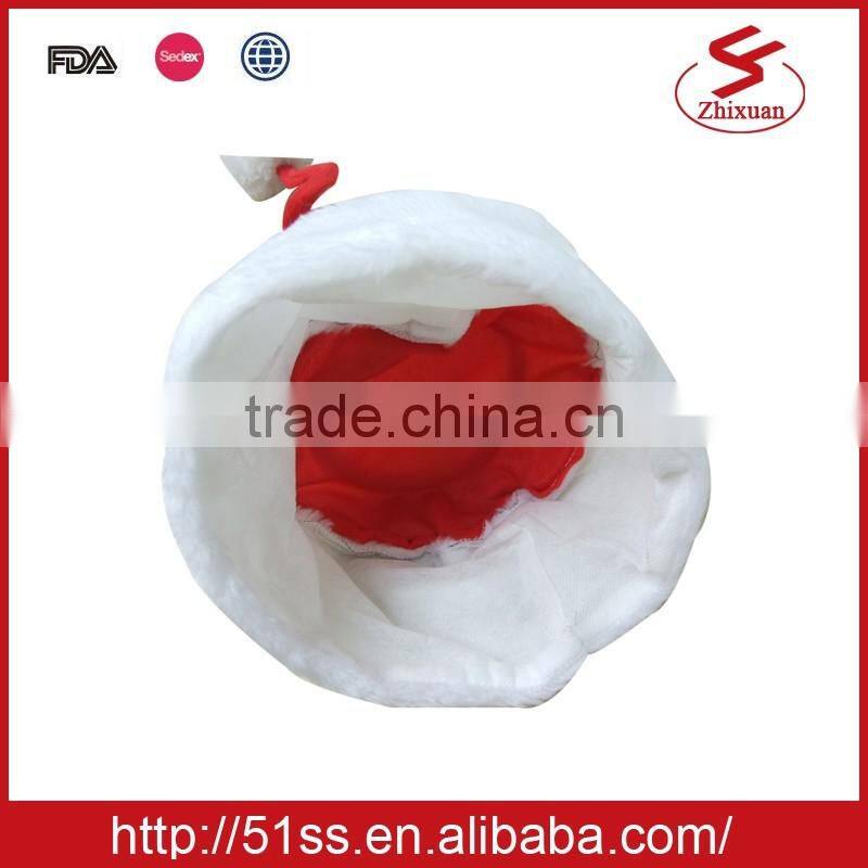 Red pressure spring plush santa hat for chrsitmas decoration
