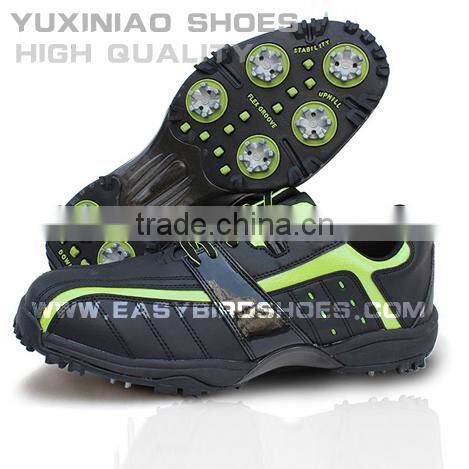 Full grain leather golf shoes men business sport brand, high quality men golf shoes sport sneakers from jinjiang factory