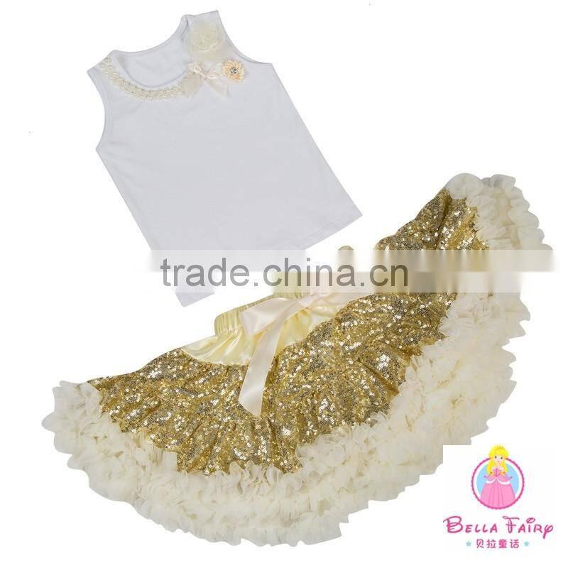 High Quality New style Hot Baby Girl Sequins Outfits For Toddler Girls