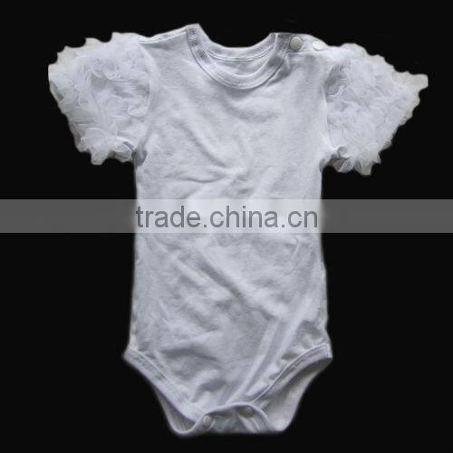 Hot sale ! Fashionable Girls Boutique Children Summer Lace Romper with Straps and Bow for Infant ,Toddler