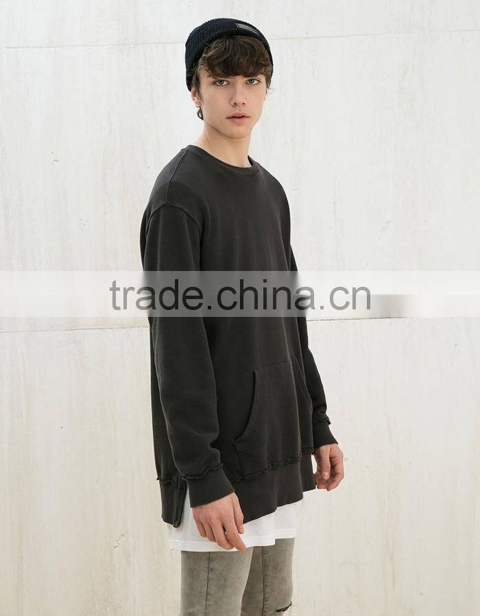 Popular stylish custom fancy crewneck sweatshirt with pockets