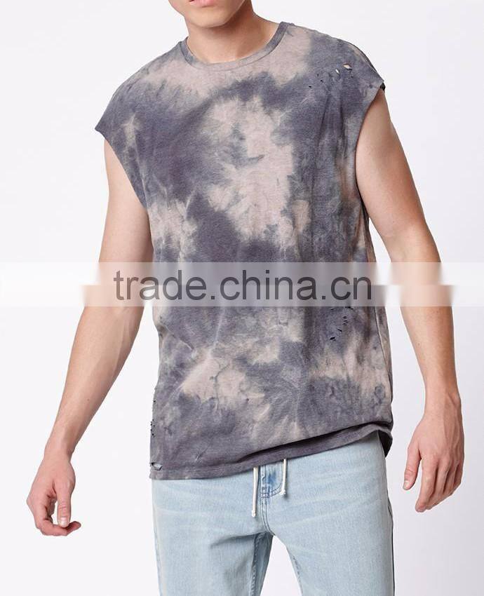 Top Sleeve Destroyed Muscle Tank Top for 2017