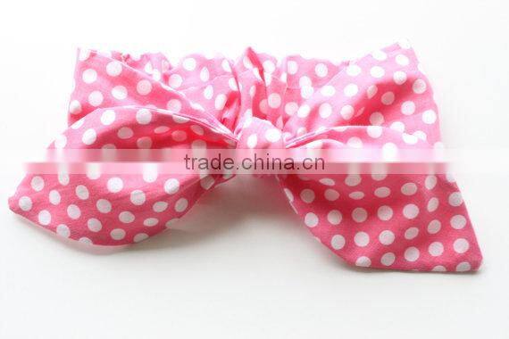 Soft Baby Headband Elastic With Bow Girls Hair Headbands Pure Or Floral Colour