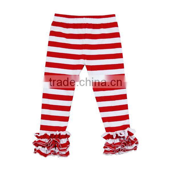 2017 girls ruffle pants icing leggings boutique children orange and black Halloween leggings