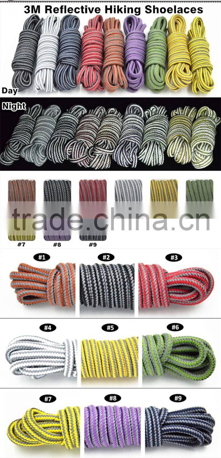 Customized Strong Round Fireman Military Boot Laces Manufacturer Provide Custom Service