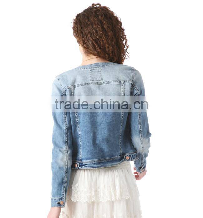 Women's fashion denim jacket, coach jacket 2014 new fashion denim