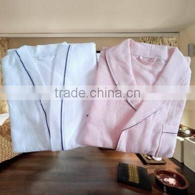Terry towel manufacturer directly supply 100% cotton waffle bathrobe
