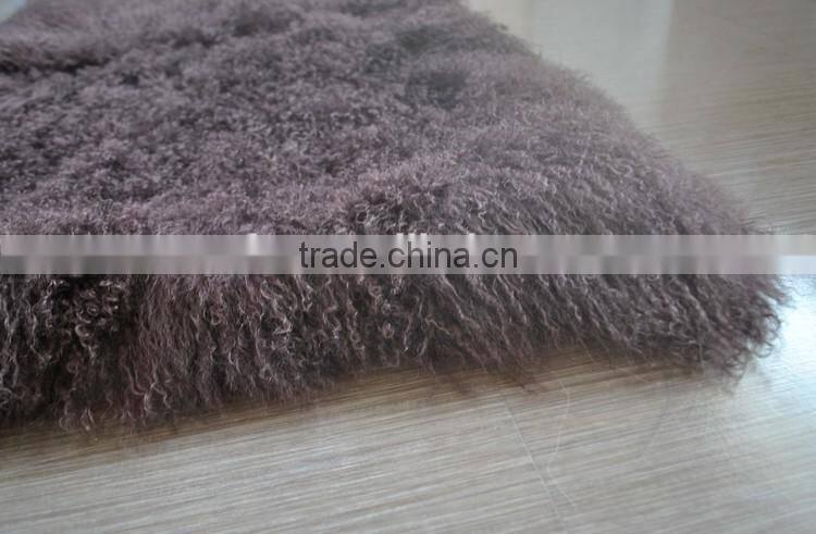 YR915 Genuine Mongolian Lamb Fur Blanket/Warm Winter Room Footcloth