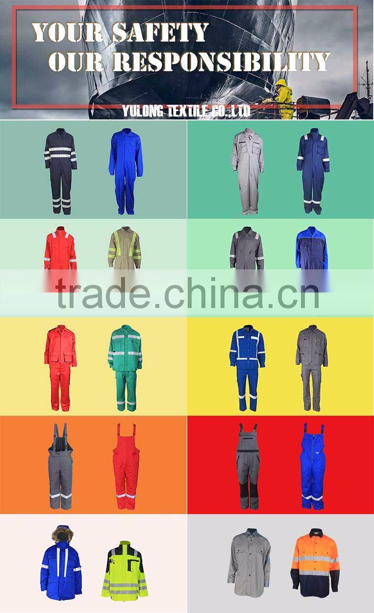 Fluorescent yellow roadway protective clothing