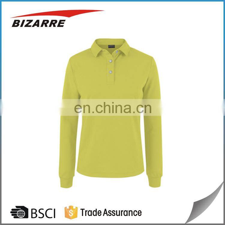 NR 100% polyester polo shirt long sleeve of China