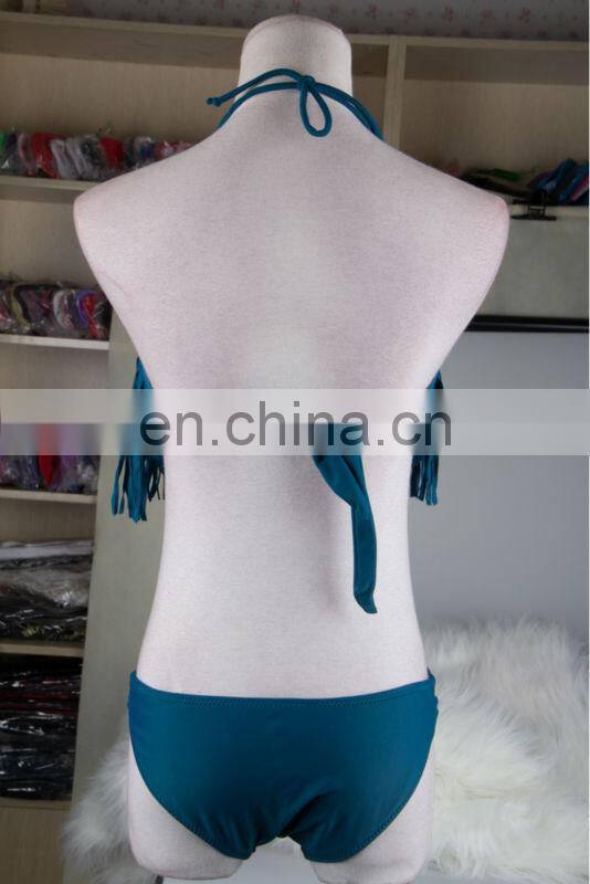 Jasper tassel fancy banded halter bikini in bulk