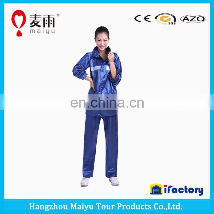maiyu 170T/90T/210T polyester firm waterproof breathable rain suit