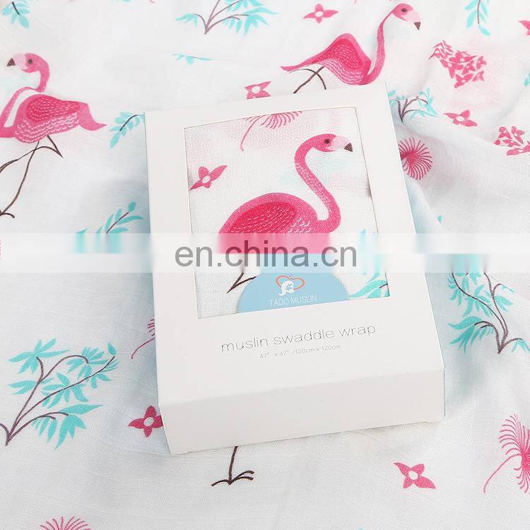 NO MOQ Cheap baby security receiving blanket warp Newborn soft muslin blanket bamboo baby swaddle