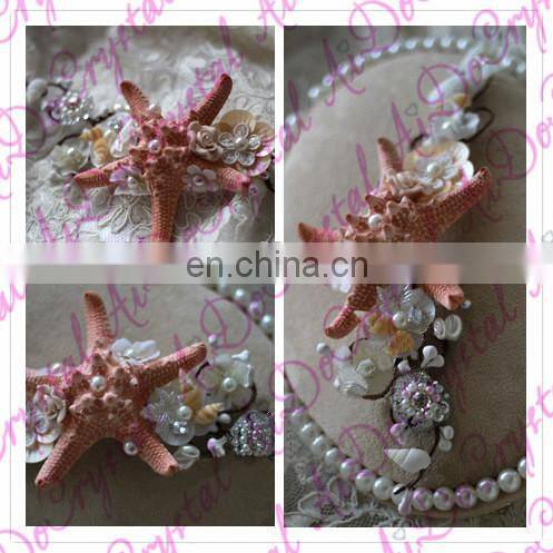 Aidocrystal Unique Design starfish pearl hair flowers accessories wholesale china