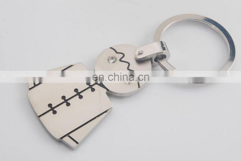 Customized Metal Eiffel Tower Sticker Keychain with Epoxy