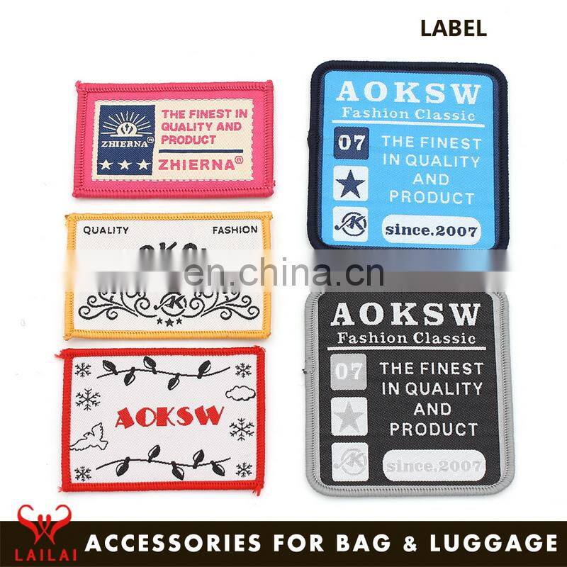 Custom logo garment tags cartoon woven garment label