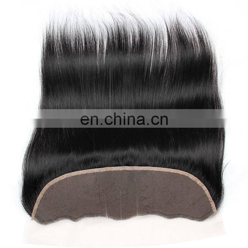 straight hair top quality transparent lace frontal virgin hair with bundles