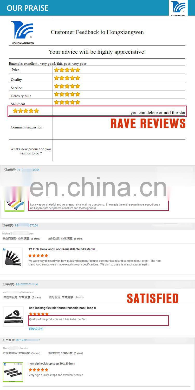 Professional manufactured nylon customized hook and loop straps