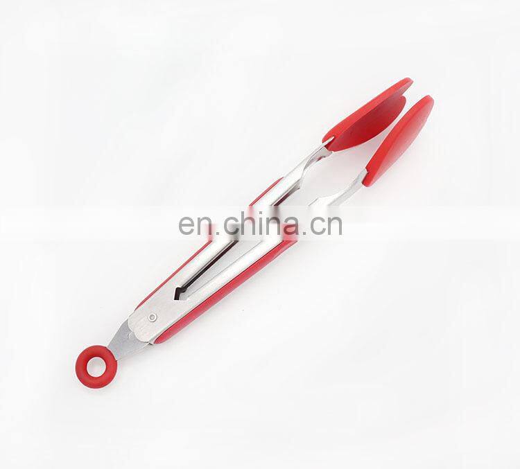 Quality chinese products Non-stick Silicone Kitchen Tongs, stainless steel handles silicone tongs