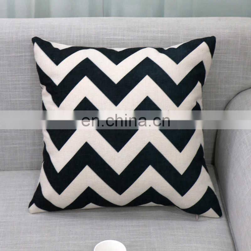 i@home Simple modern geometric series car print linen sofa pillow cushion cover