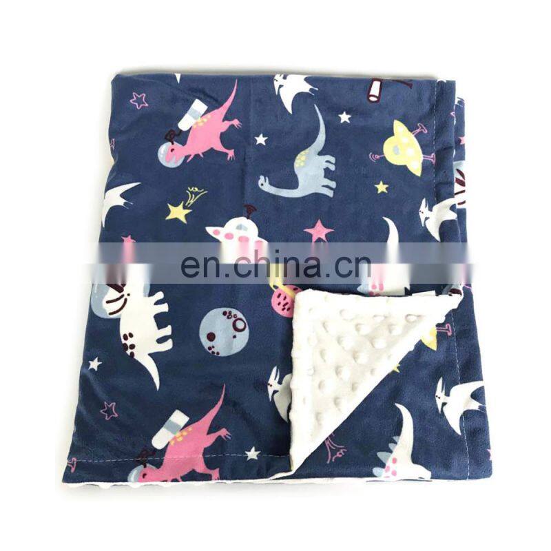 Super Soft Anti-Pilling Polyester Bubble Embossed Blanket Custom Fleece Minky