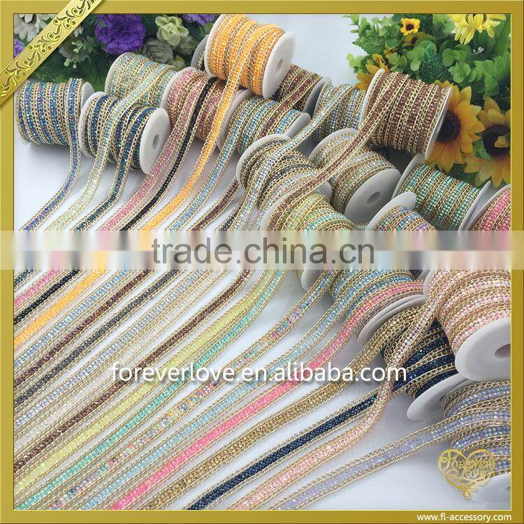 2016 New Arrival Rhinestone Strip Trimming for Garment FHRS-005