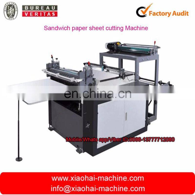 Computer control sandwich paper roll to sheet cutting machine