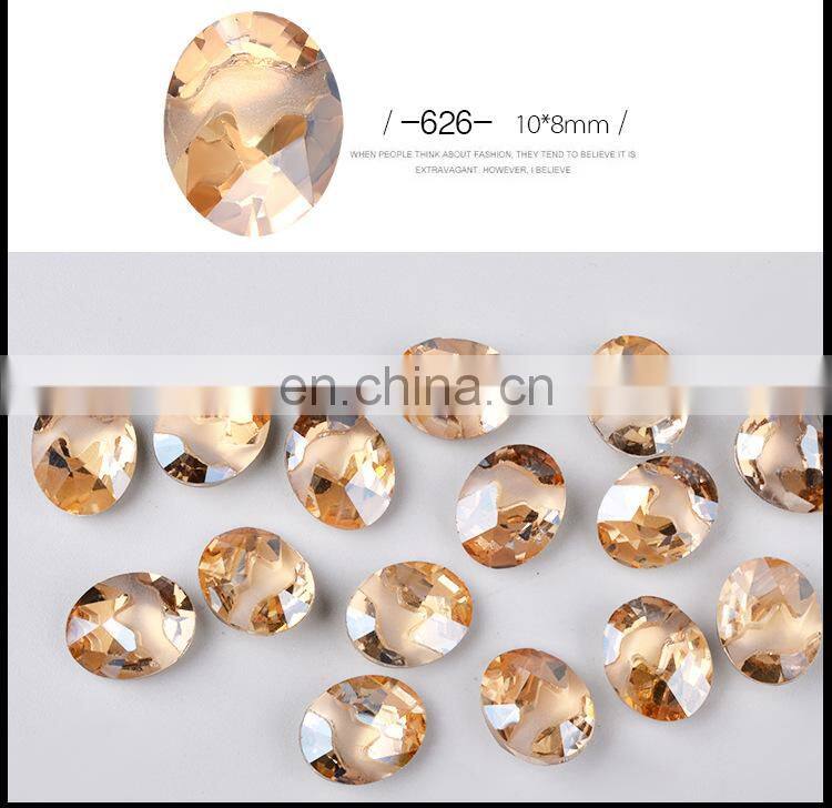 Nail Art Flame Rock Shaped Diamond Nail Art Decoration Shiny Rhinestones