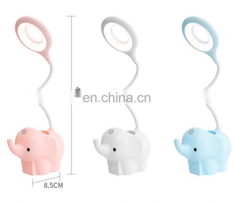 2020 Amazon 3 modes dimmable usb charging wireless LED desk lamps for kids study reading