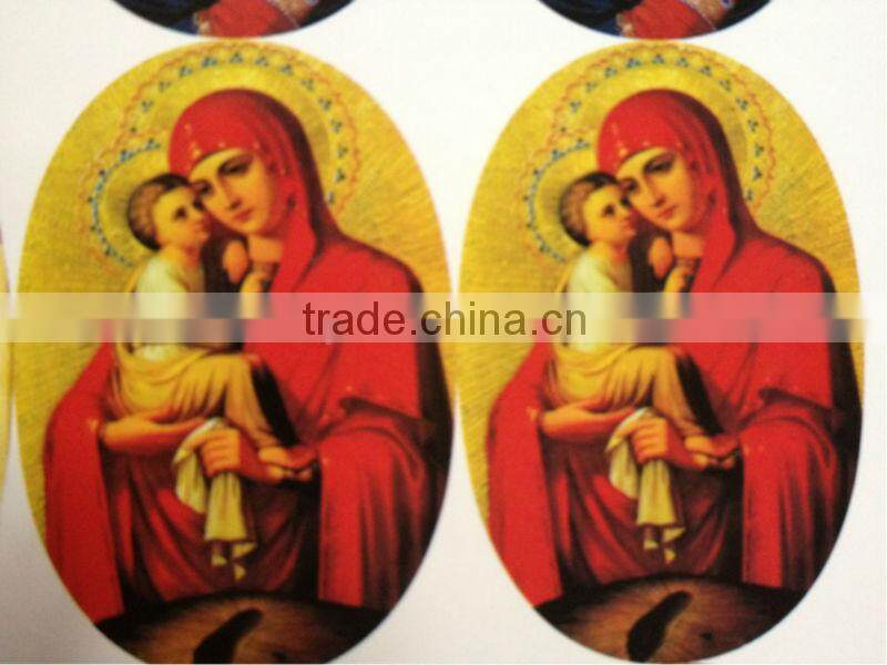 OEM 3d pictures of jesus christ print label sticker