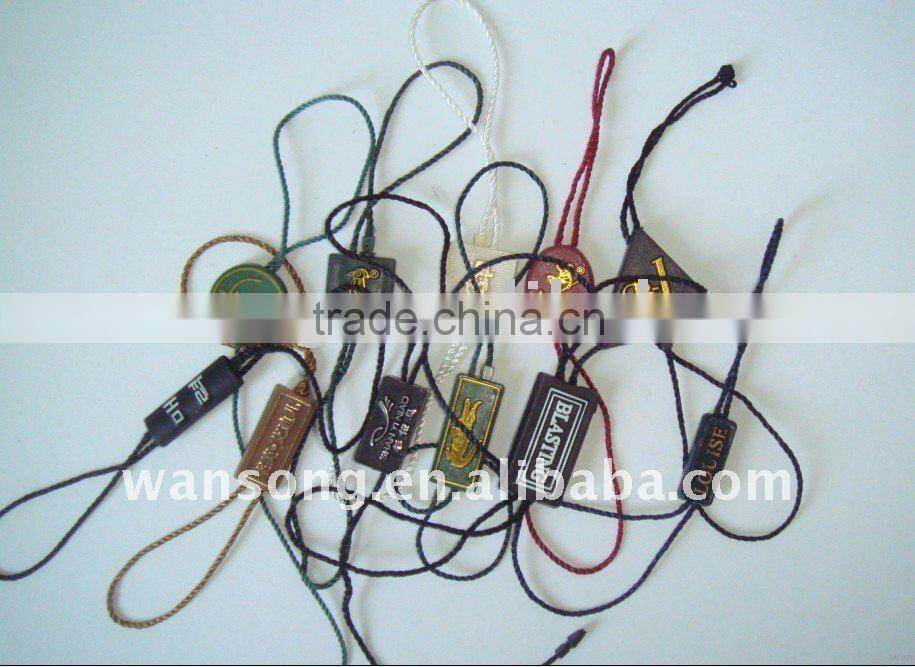 Alibaba China supplier custom made hang tag plastic string seal