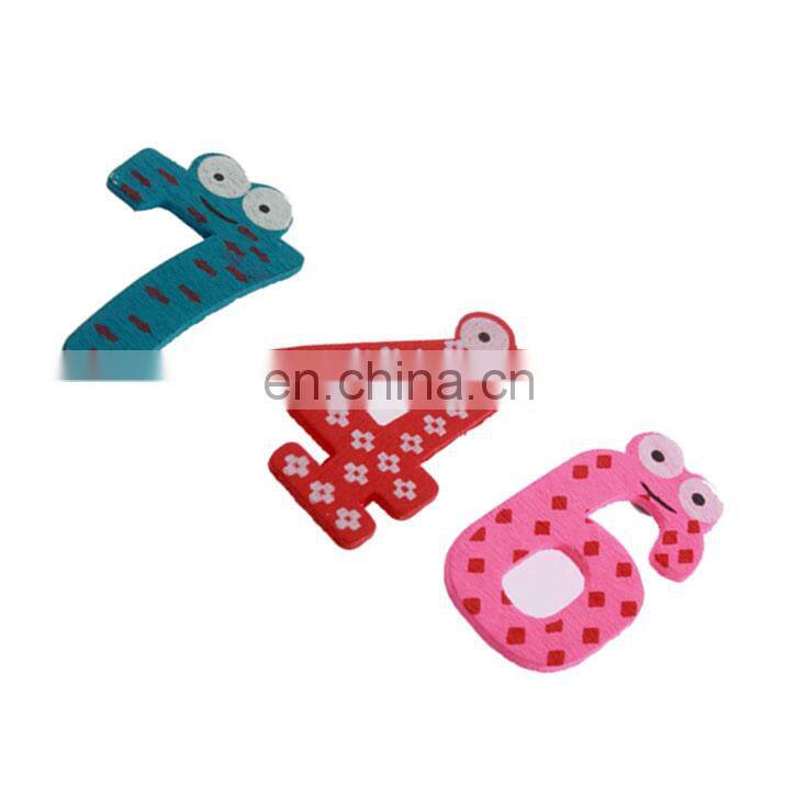 X mas Gift Set 10 Number Wooden Souvenir Fridge Magnet Education Learn Cute Kid Baby Toy 3D Fridge Magnet