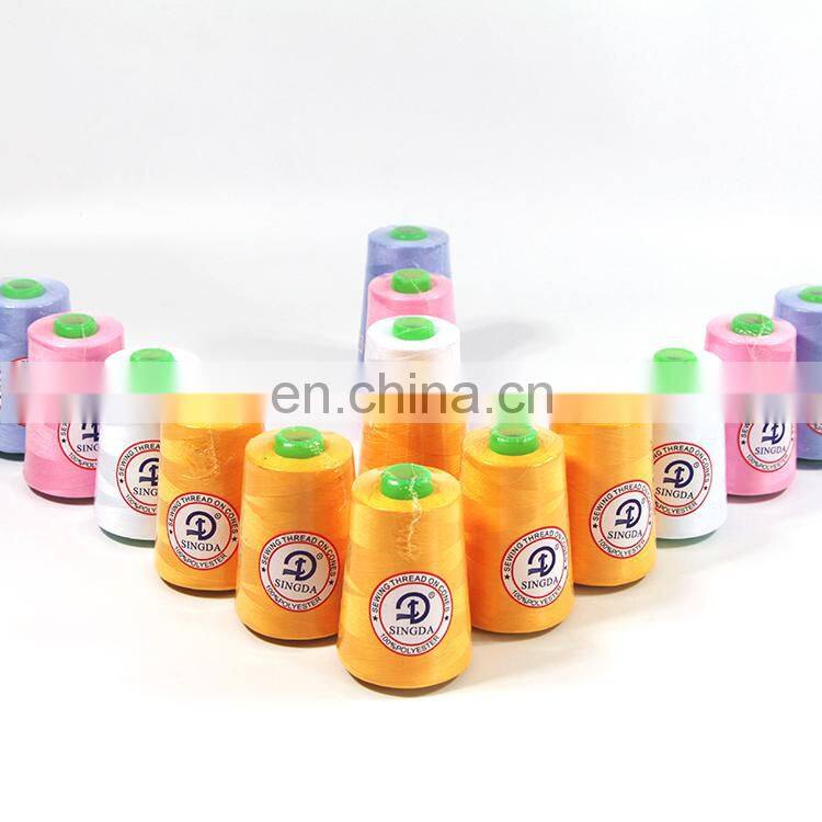 Wholesale 100 Spun Polyester Yarn dyed sewing thread 40/2 hilo poliester 40/2 thread twisting sewing machine