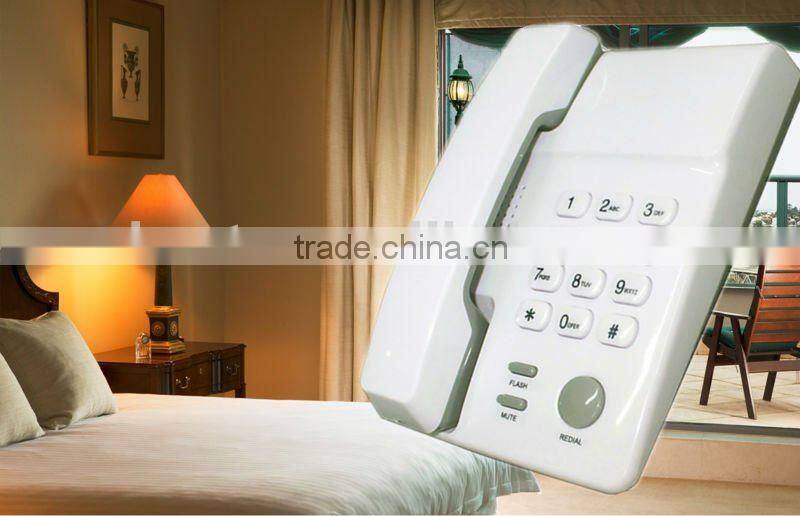 white simple hotel phone