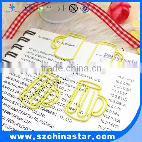 Metal material assorted panton color cup shape paper clip