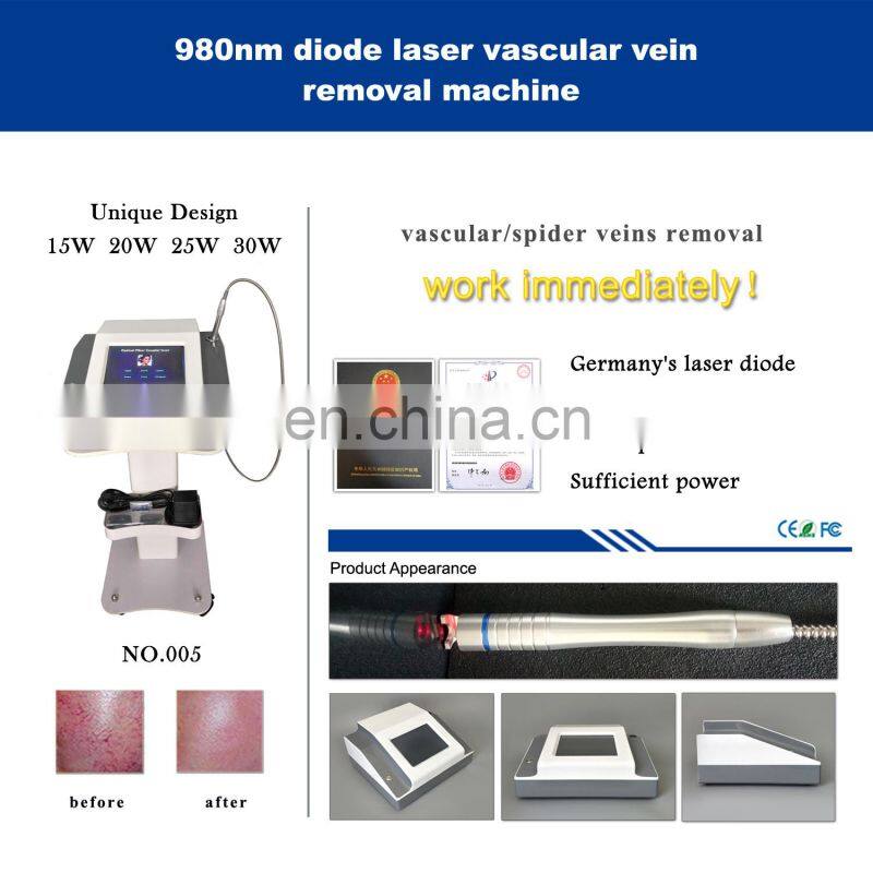 High Quality Multifunction 980nm Diode Laser Vascular Clearance Blood Spider Vein Removal Machine