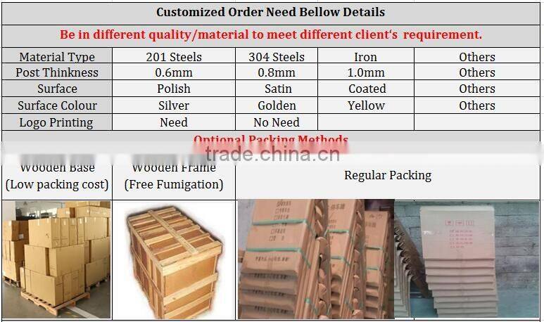 Rose Gold Folding metal Parking floor stand sign_ Pedestal Signs Stand_Portable Hotel Parking Signs manufacturer
