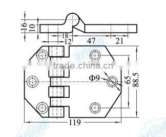 01120 Truck trailer hinge for cabinet
