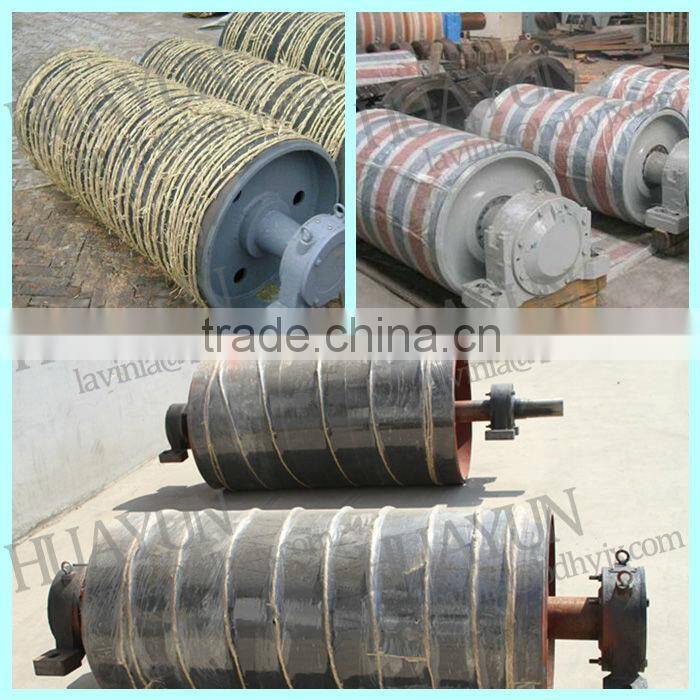 630mm Dia Rubber Lagging Drive Pulley Steel Heavy Duty Head Drum Conveyor Pulley
