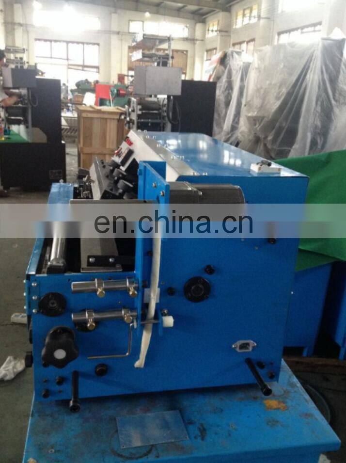 UTP460 4 color desk top mini garment satin label printing machine, wash care polyester ribbon rotary letterpress printer